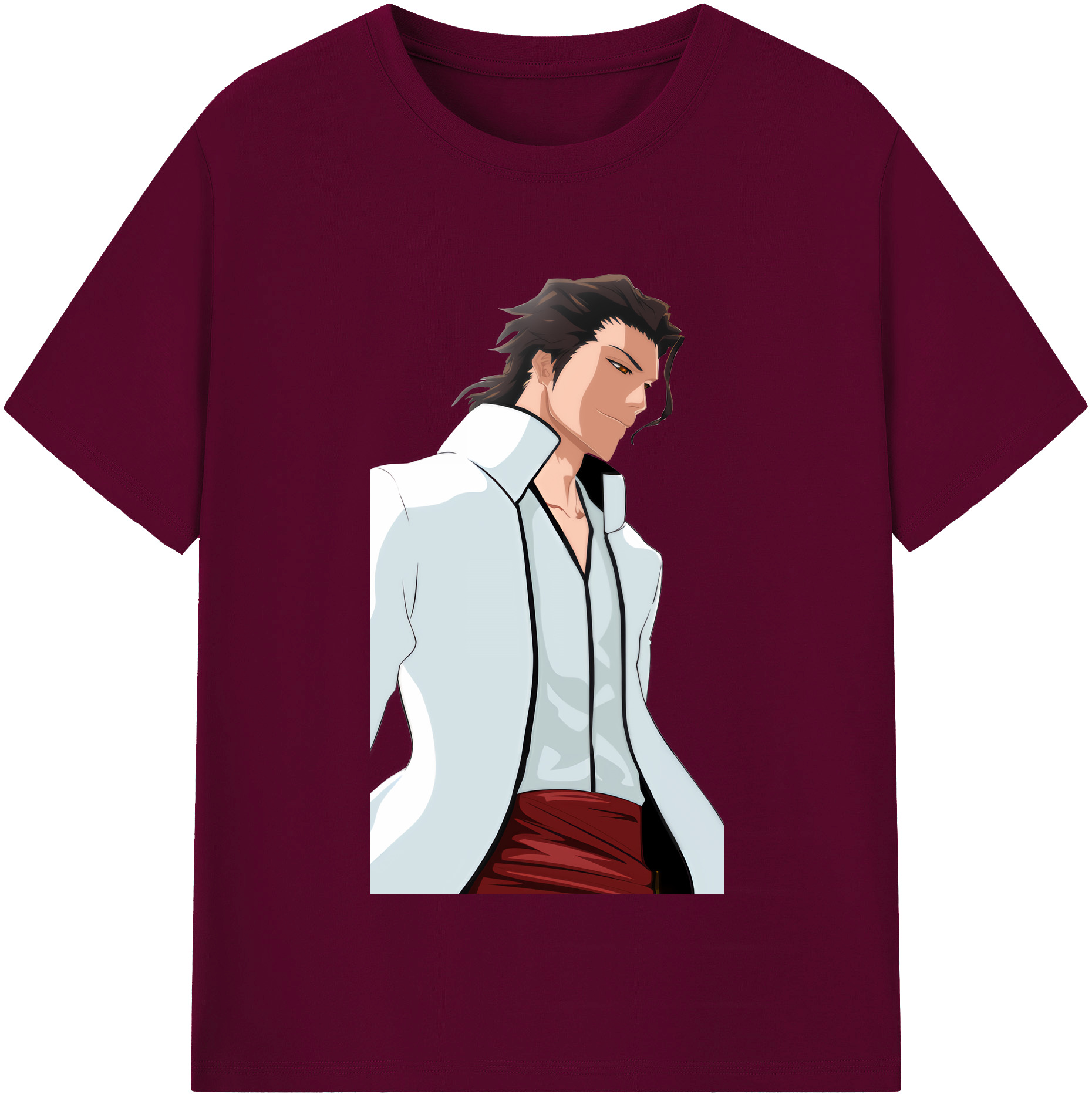 （画像用） ブリーチ 藍染 惣右介（あいぜん そうすけ） BLEACH Aizen Sousuke レディースカジュアルプリントTシャツ（綿100％）